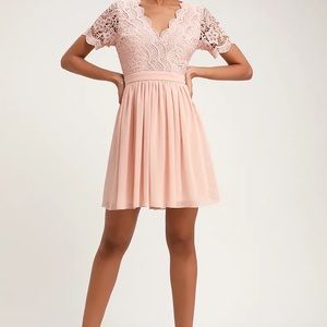 Lulu’s Pink Lace Dress